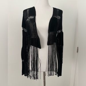 Topshop Crochet Boho Jacket | Festival Fringe Coachella"